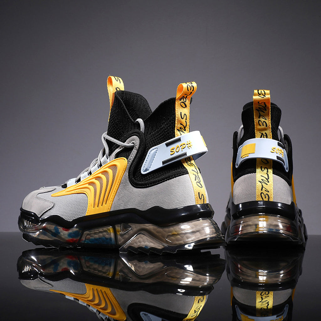 Men's Shoes High Top Shoes Thick Soled Breathable Basketball Shoes - enhanced image 7