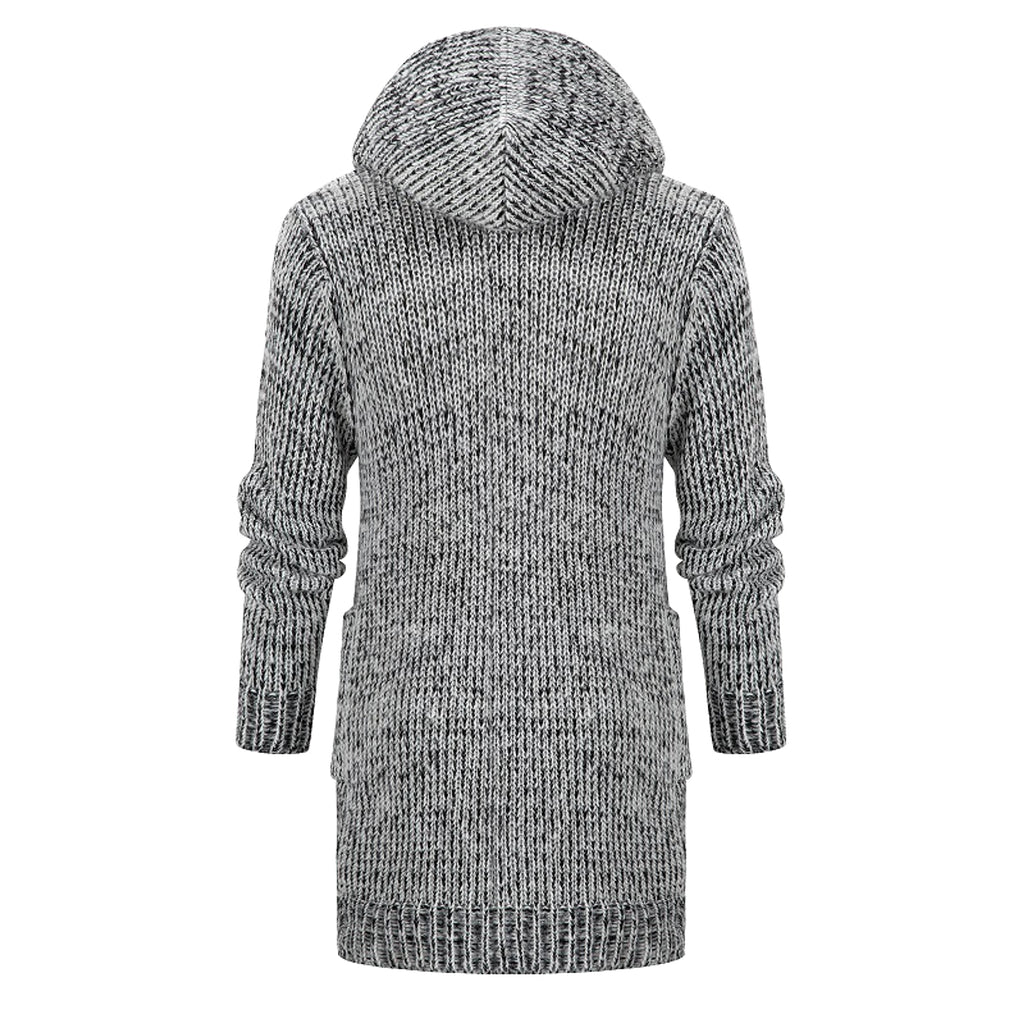 Men's Sweater European And American Style Mid-length Cardigan - enhanced image 7