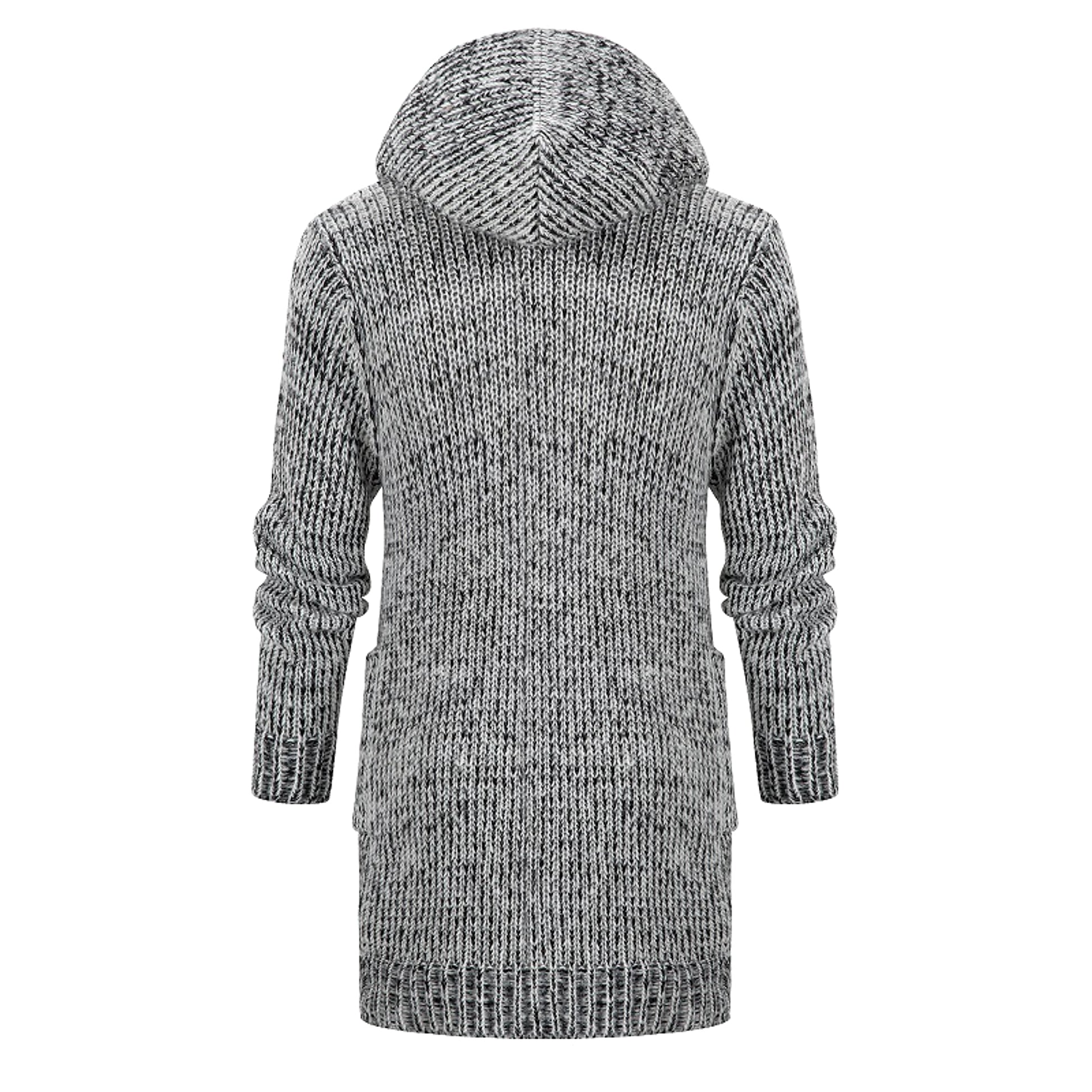 Men's Sweater European And American Style Mid-length Cardigan - enhanced image 7