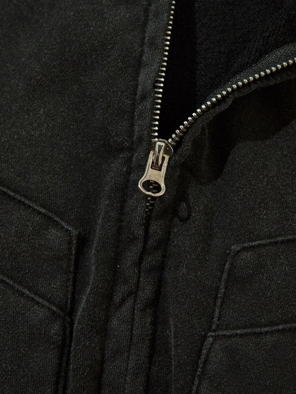 Men's Washed Zip-Up Oversized Hoodie - enhanced image 7