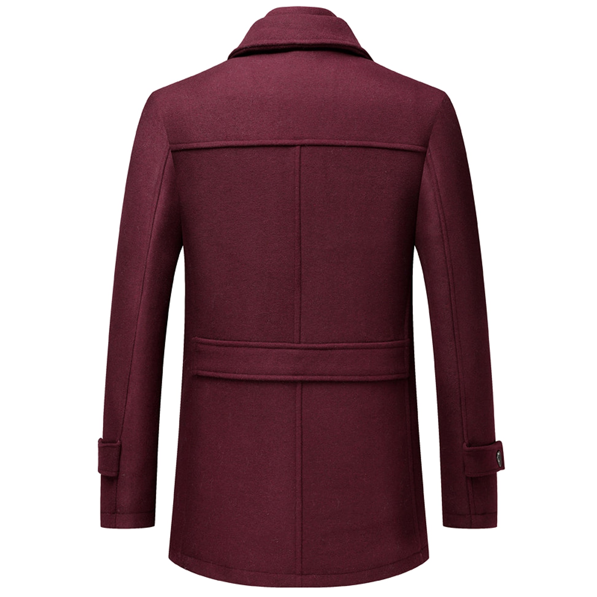 Men's Wool Woolen Thickened Overcoat Jacket - enhanced image 7