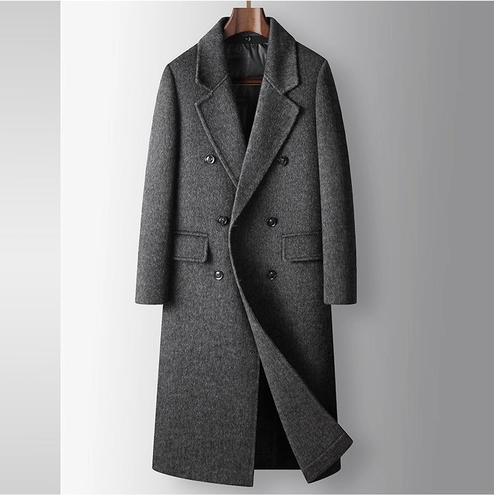 Men's Woolen Coat Autumn And Winter - enhanced image 7
