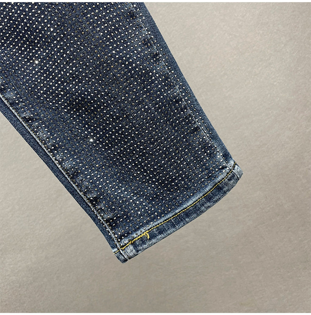 Midnight Spark Rhinestone Jeans – Haute Edition 25 - enhanced image 7