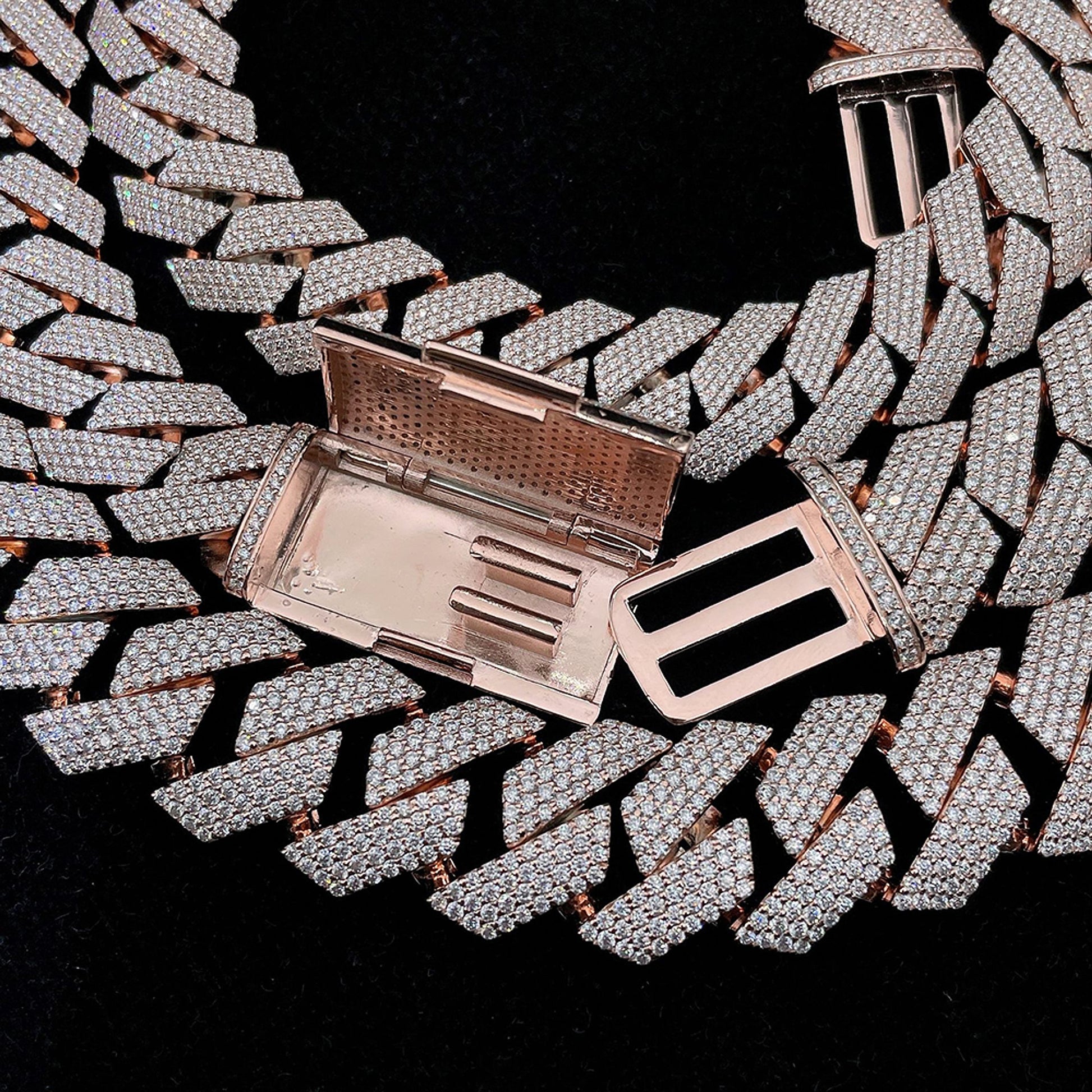 Moissanite Cuban Link Chain Necklaces S925 Silver - enhanced image 7