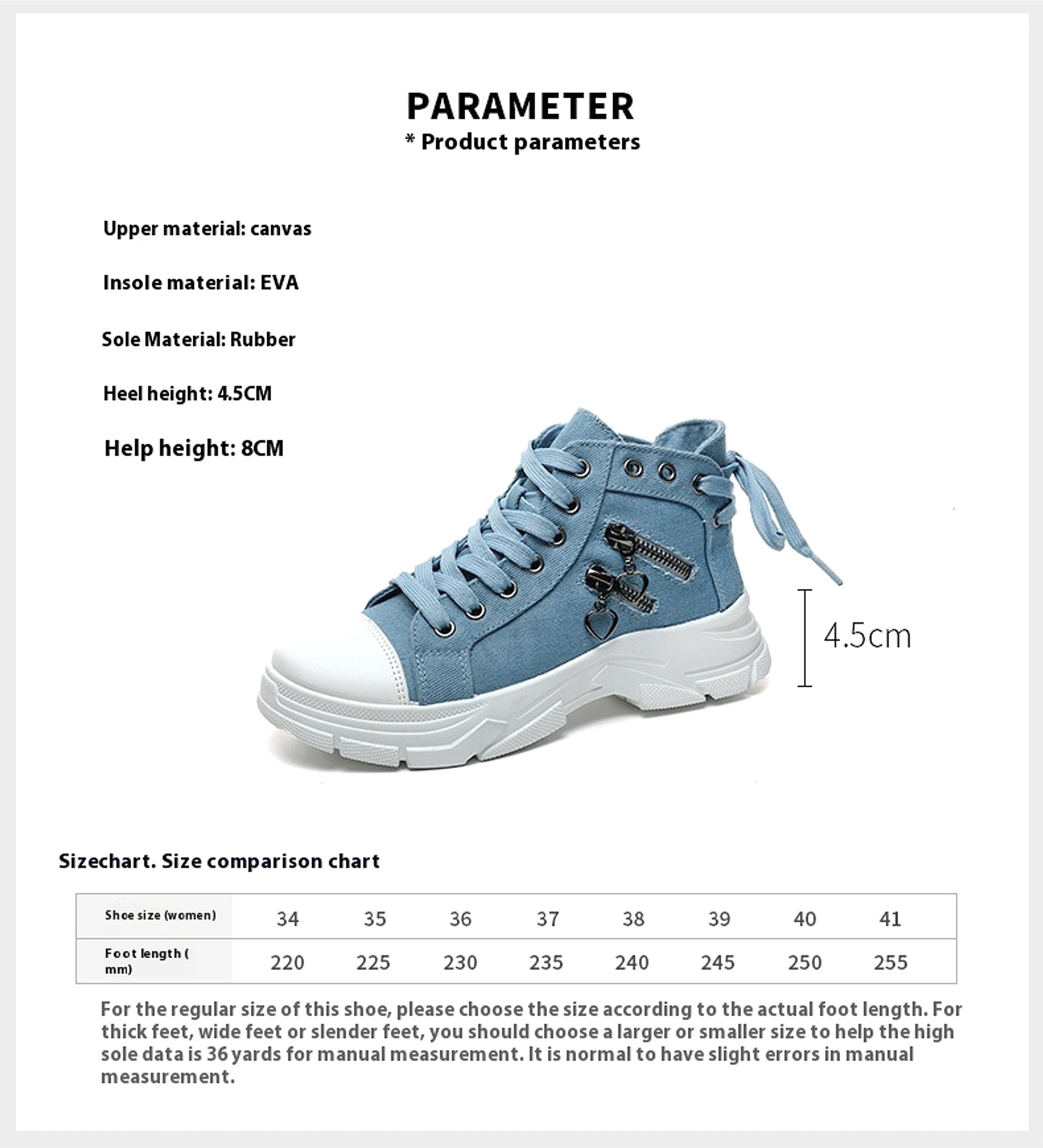CanvasStep™ – Platform High-Top Sneakers with Zipper Details - enhanced image 7