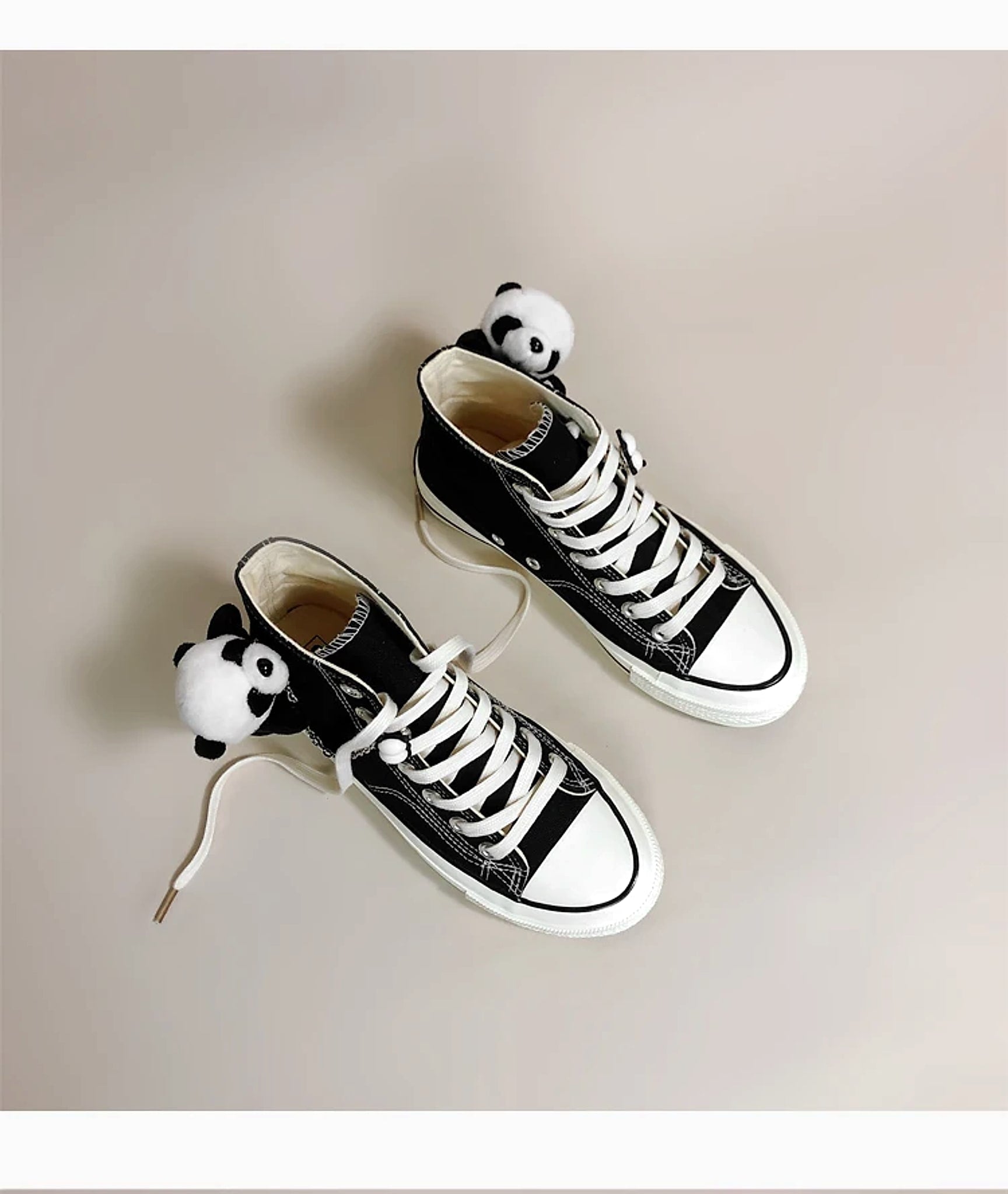 PandaX™ – High Top Canvas Sneakers with Plush Panda - enhanced image 7