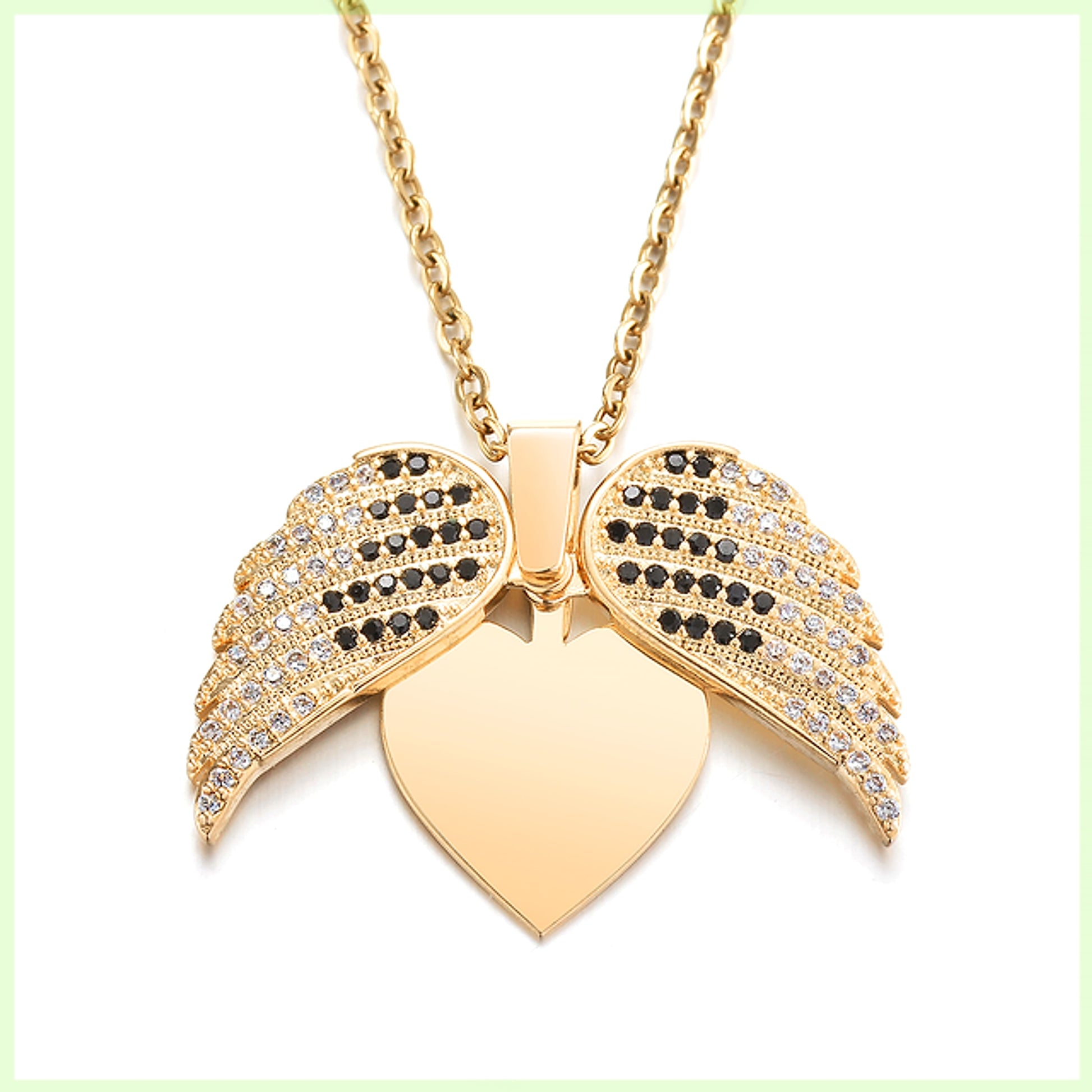 Personalized Women Chain Necklace Custom Engraved Heart Name - enhanced image 7