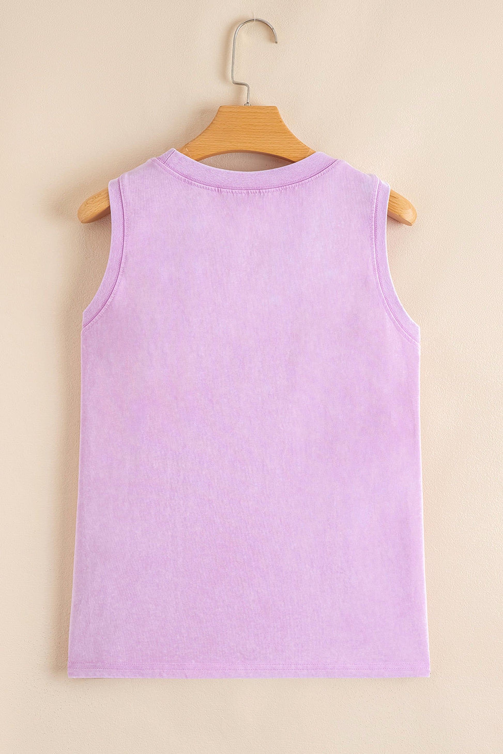 Phalaenopsis Mineral Wash Patched Chest Pocket Casual Tank Top - enhanced image 7
