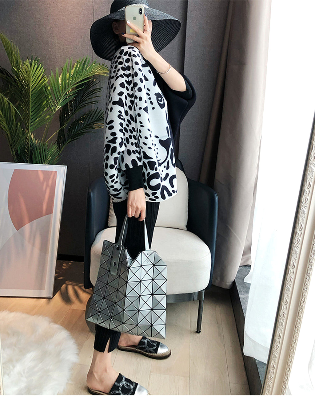 Pleated Coat Loose And Slim Plus Size Long-sleeved Leopard Print - enhanced image 7