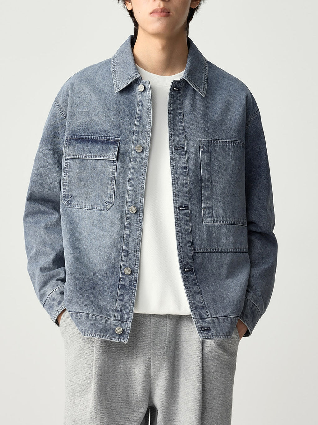 Pocket Decorative Lapel Men's Jacket - enhanced image 7