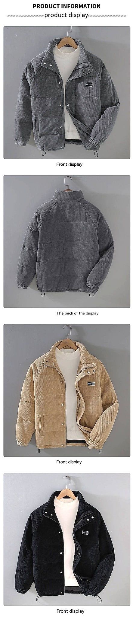 Puffer Jacket Coat Outerwear Top Men - enhanced image 7