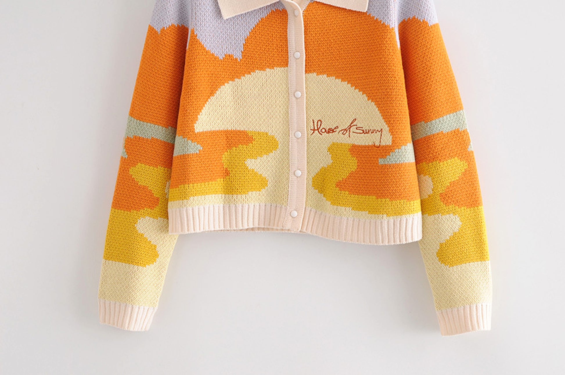 Retro sweater cardigan women knitwear - enhanced image 7