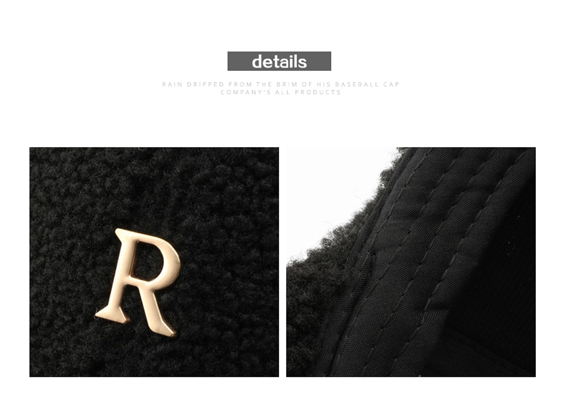 RICH - Lamb Wool Baseball Cap - enhanced image 7