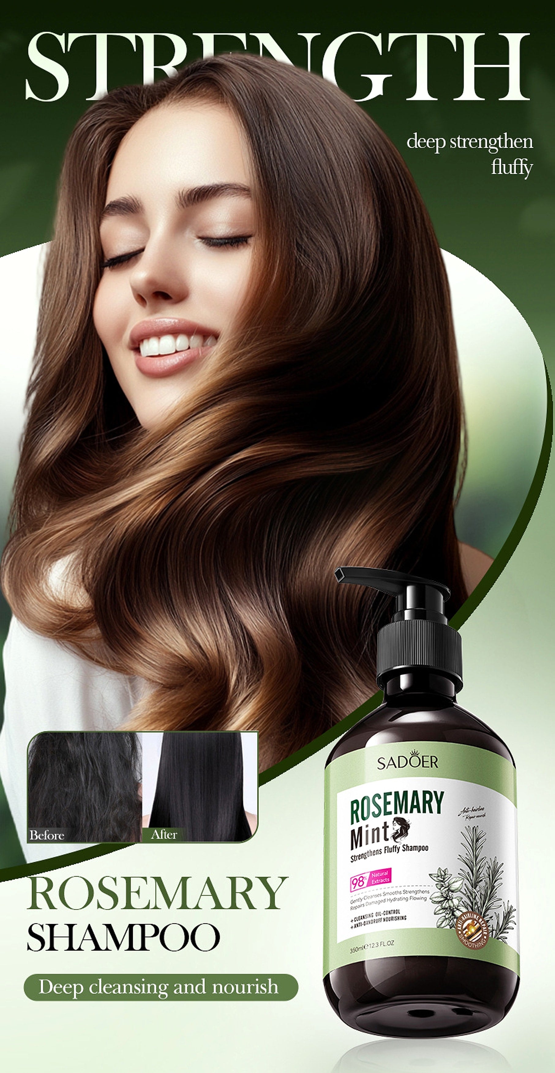 Rosemary Mint Shampoo – Refresh. Strengthen. Naturally Clear. - enhanced image 7