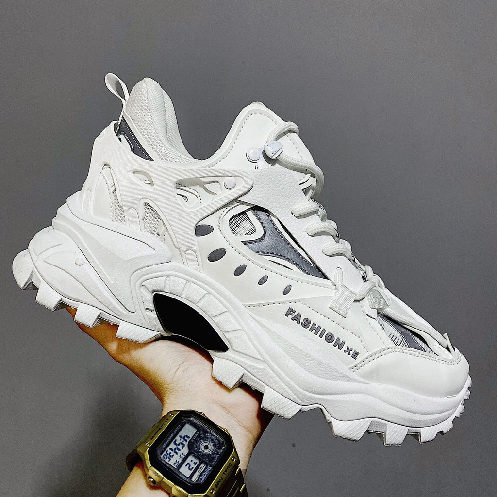 Round Head Net Top Daddy Shoes Thick Soled Casual Shoe Man - enhanced image 7