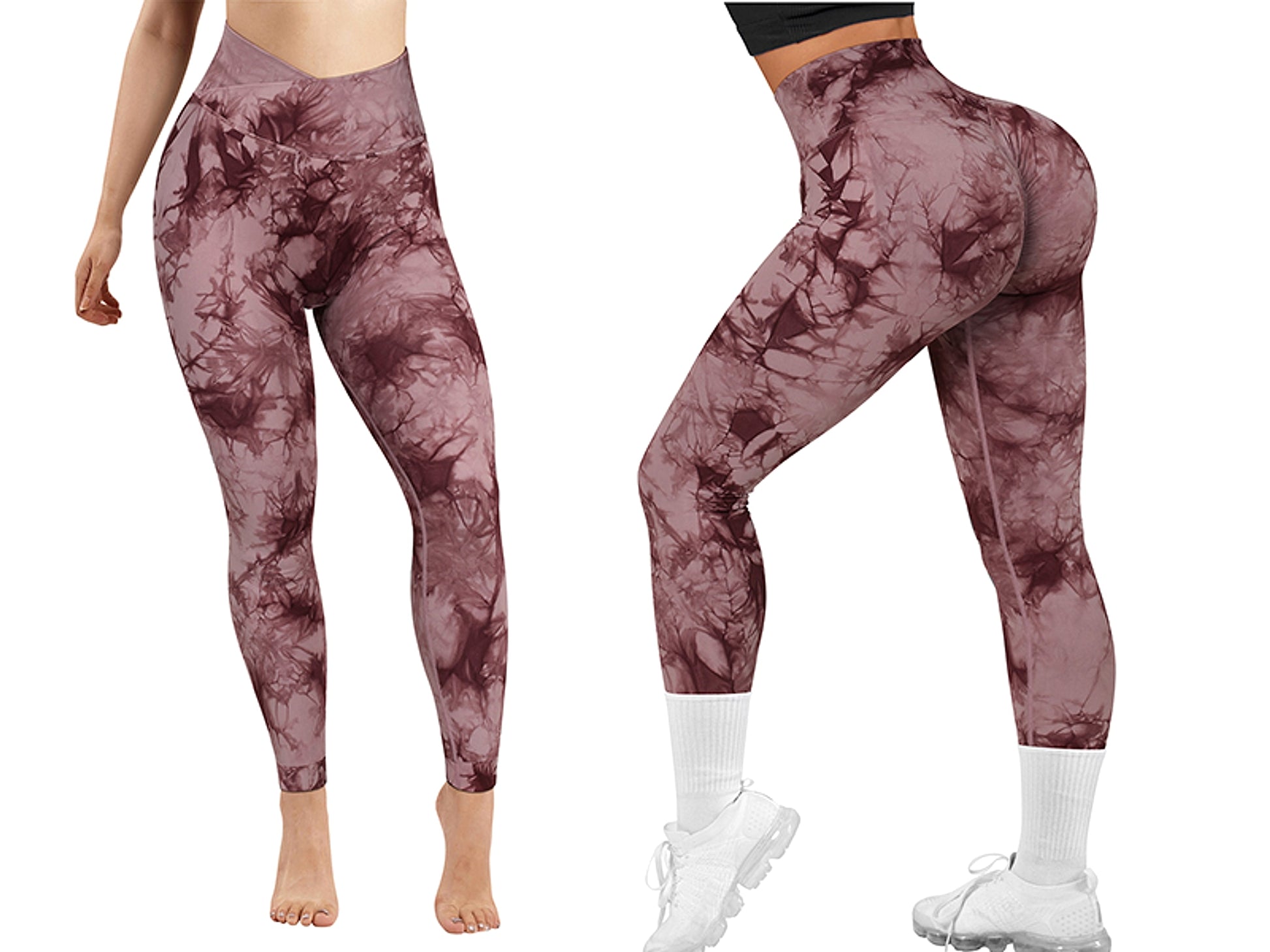 Seamless Tie Dye Leggings Women Yoga Pants Push Up Sport Fitness Running Gym Leggings - enhanced image 7