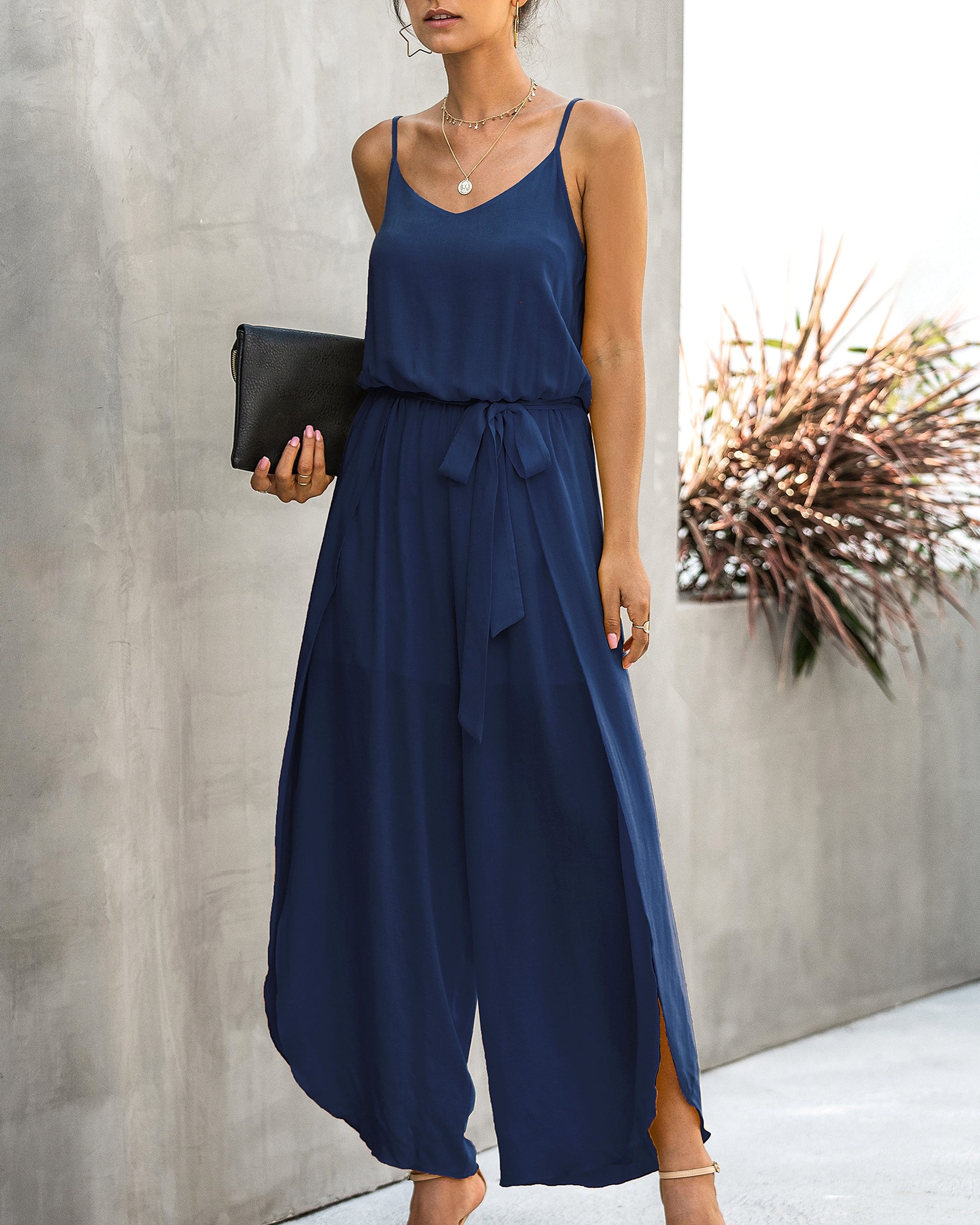 Side split female jumpsuit - enhanced image 7