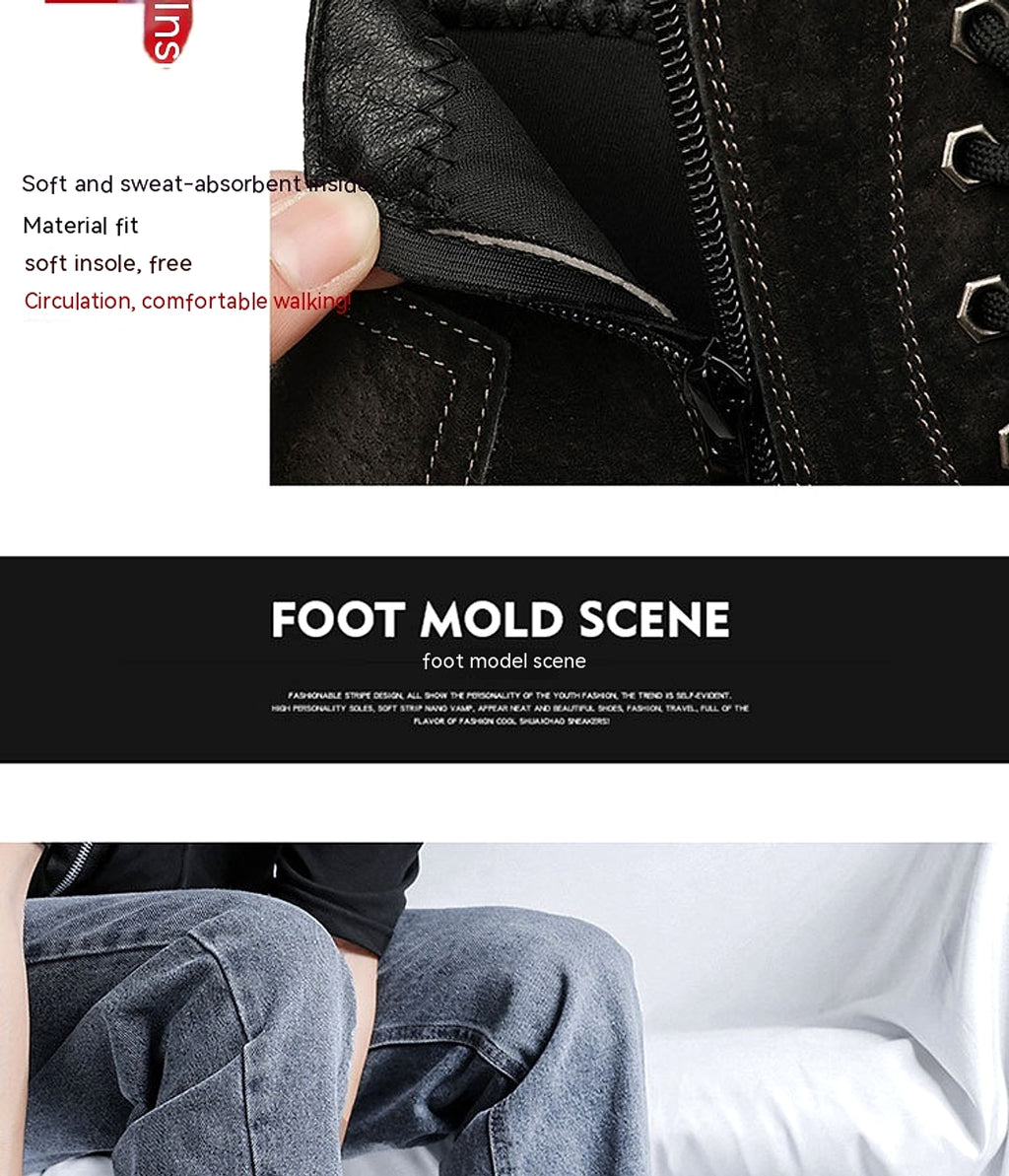 Side Zipper Seven-hole Super Popular Ins High Street Fashionable Handsome Ankle Boots - enhanced image 7