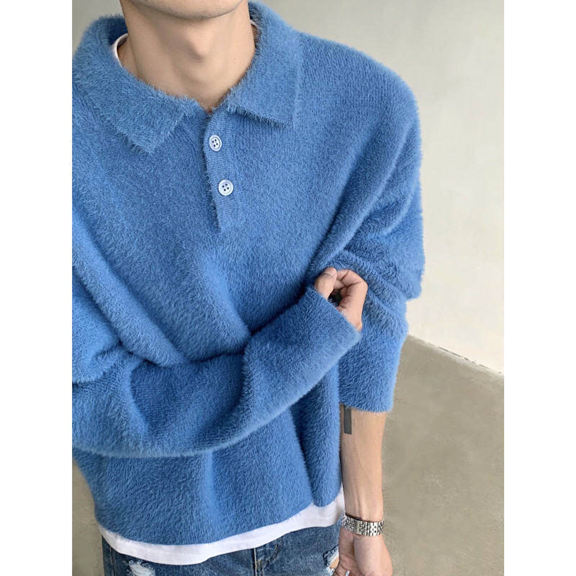 Skin-friendly Mohair Pullover Sweater - enhanced image 7