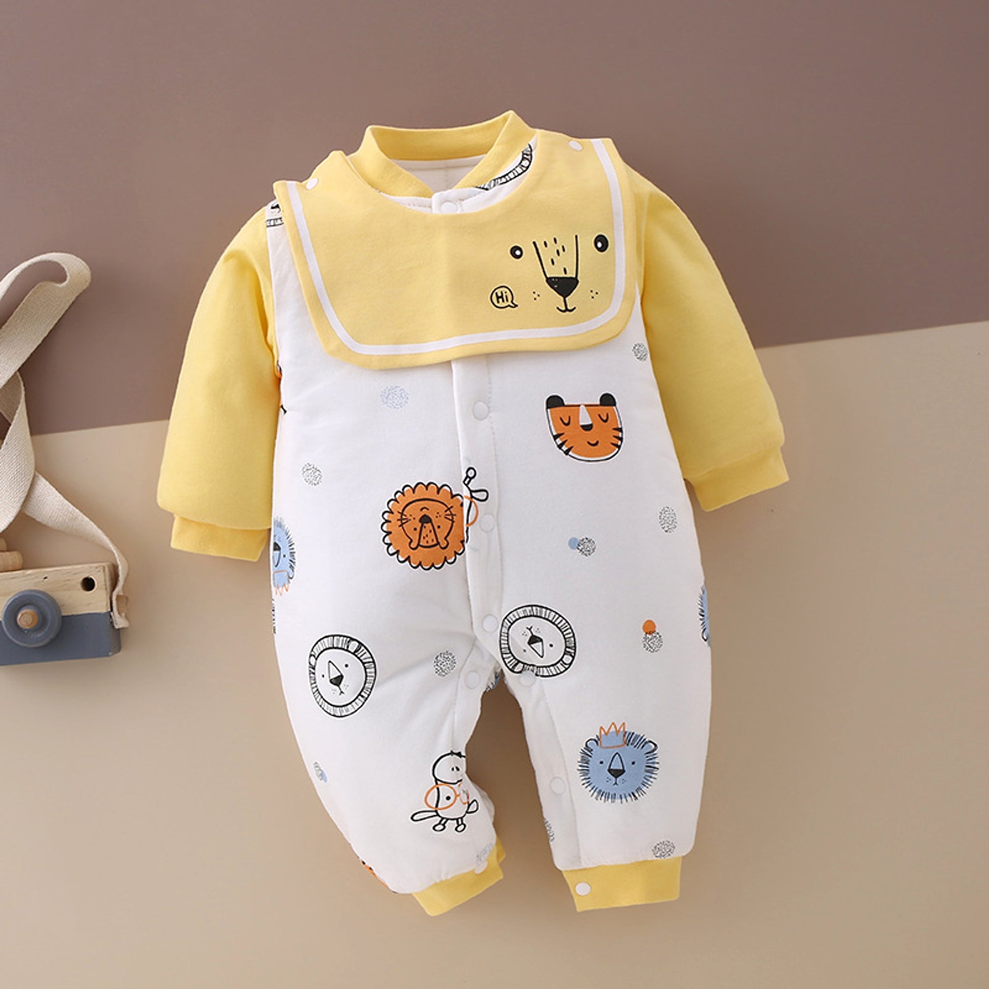 SnuggleZoo™ – Thick Winter Baby Onesie with Animal Print - enhanced image 7