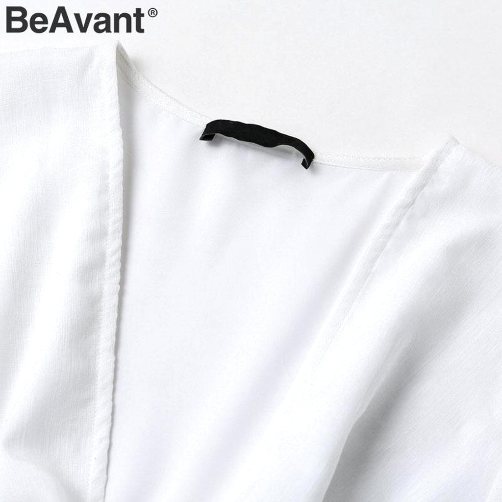 Solid color bow tie jumpsuit - enhanced image 7