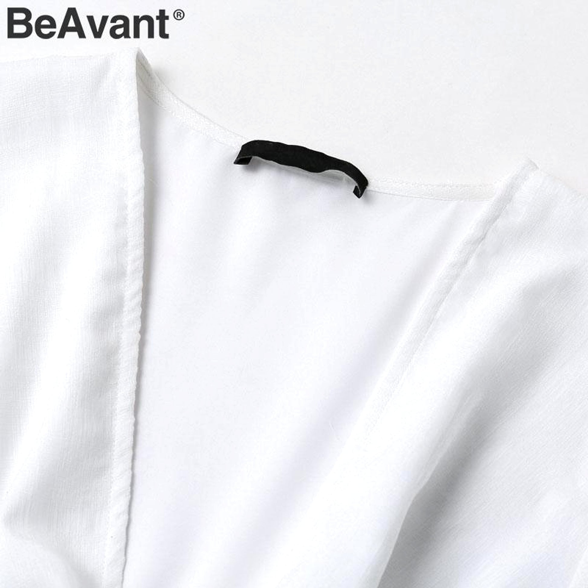 Solid color bow tie jumpsuit - enhanced image 7