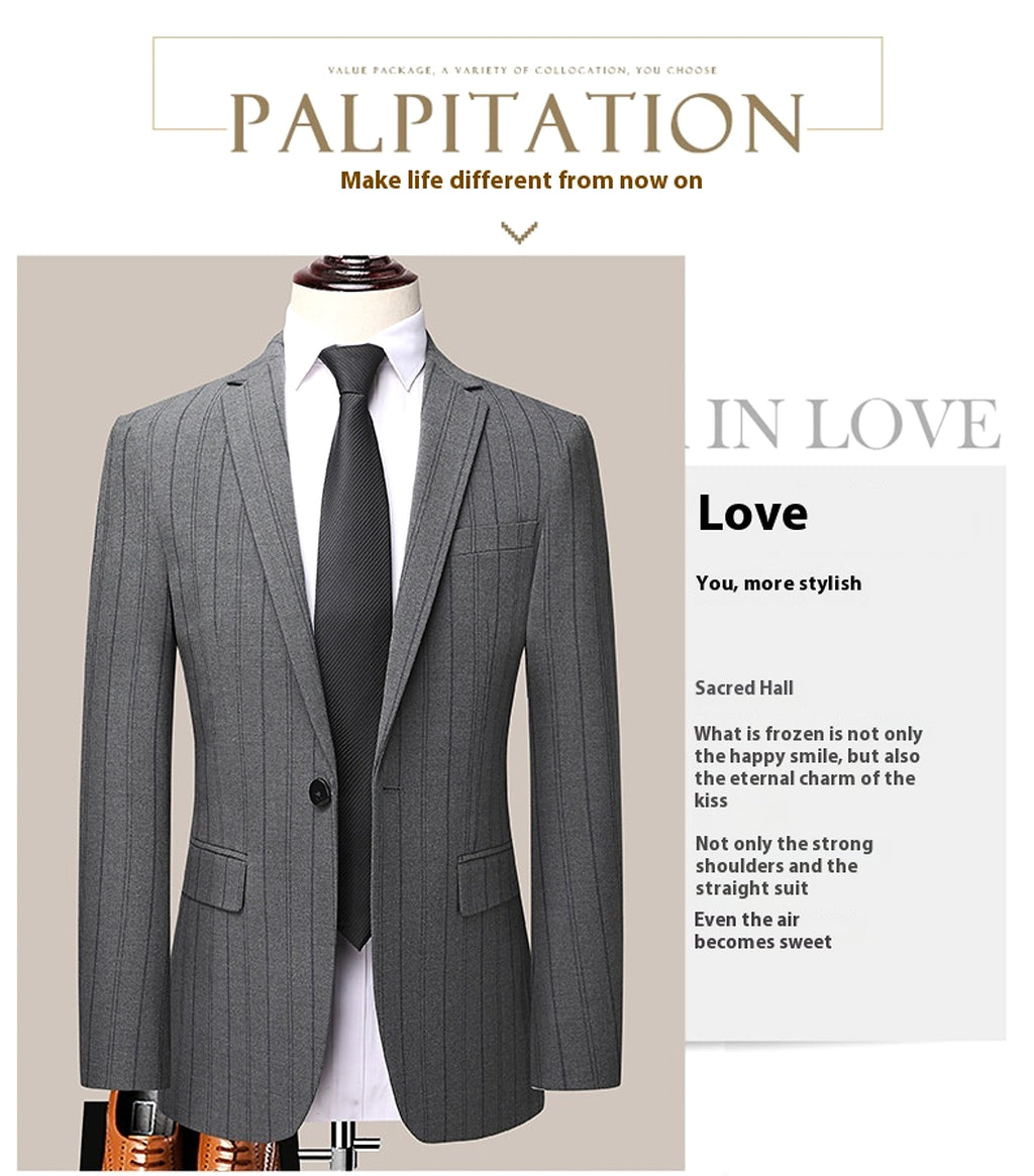 Graysven™ – Slim Striped Wedding & Business Suit - enhanced image 7