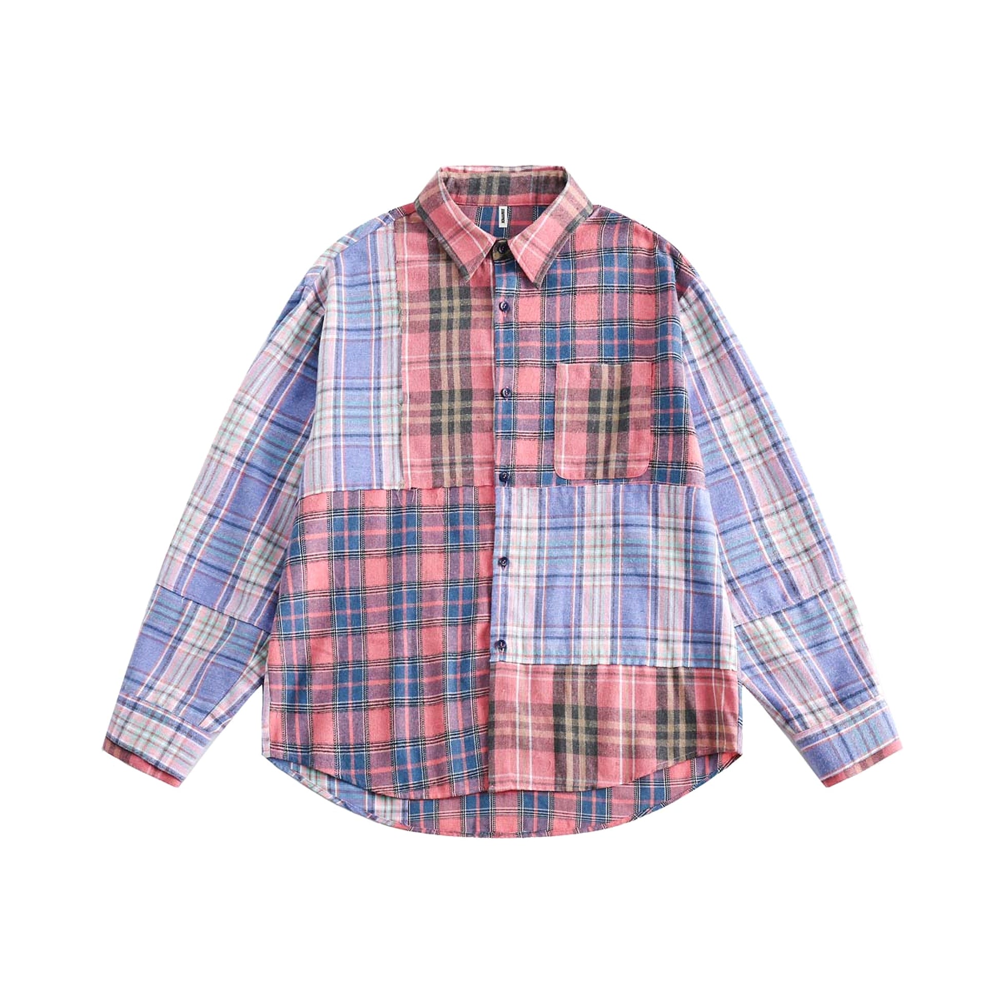 Spring Japanese Style Trend Plaid Stitching DressShirt Women - enhanced image 7