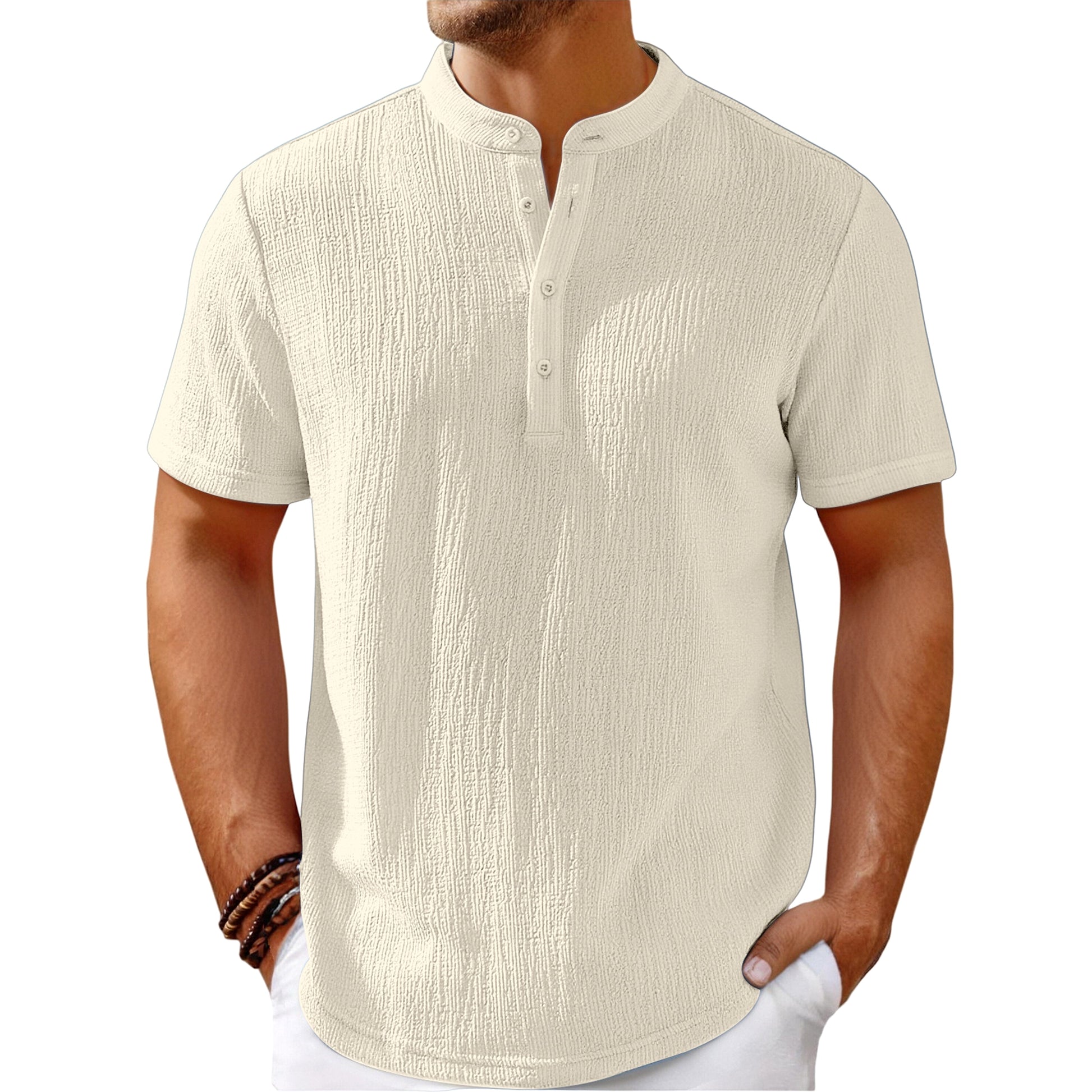Striped Cotton-Linen Henley – Haute Edition 25 - enhanced image 7