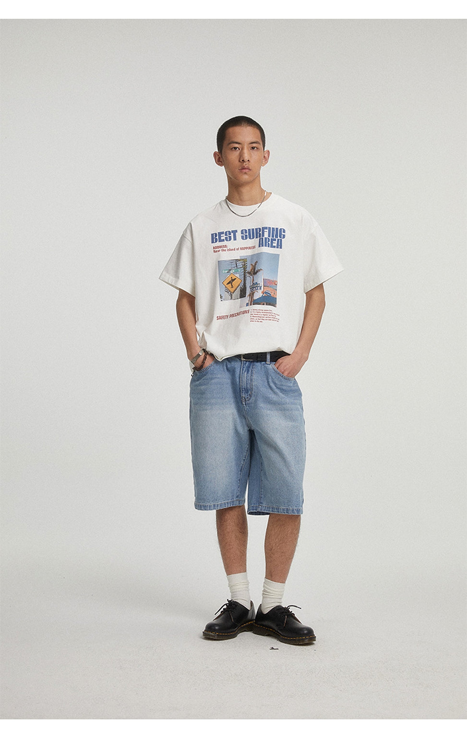 Summer New Print Short Sleeve Trendy Japanese T-Shirt Men - enhanced image 7