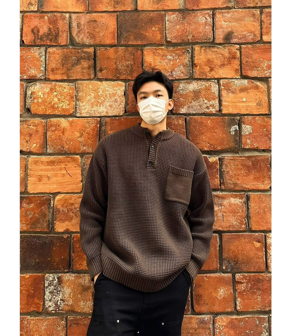 Sweater Men's Long-sleeved Knitted Top - enhanced image 7