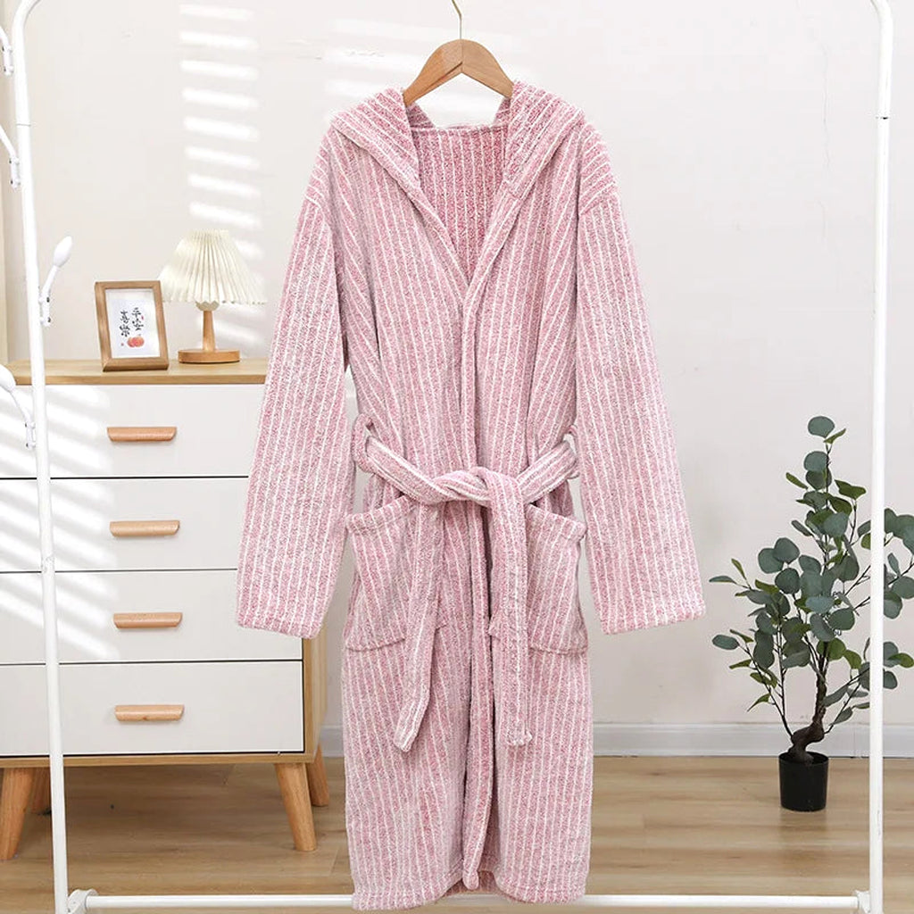 Thicken And Lengthen Coral Fleece Bathrobe Plus Size Pajamas Homewear - enhanced image 7