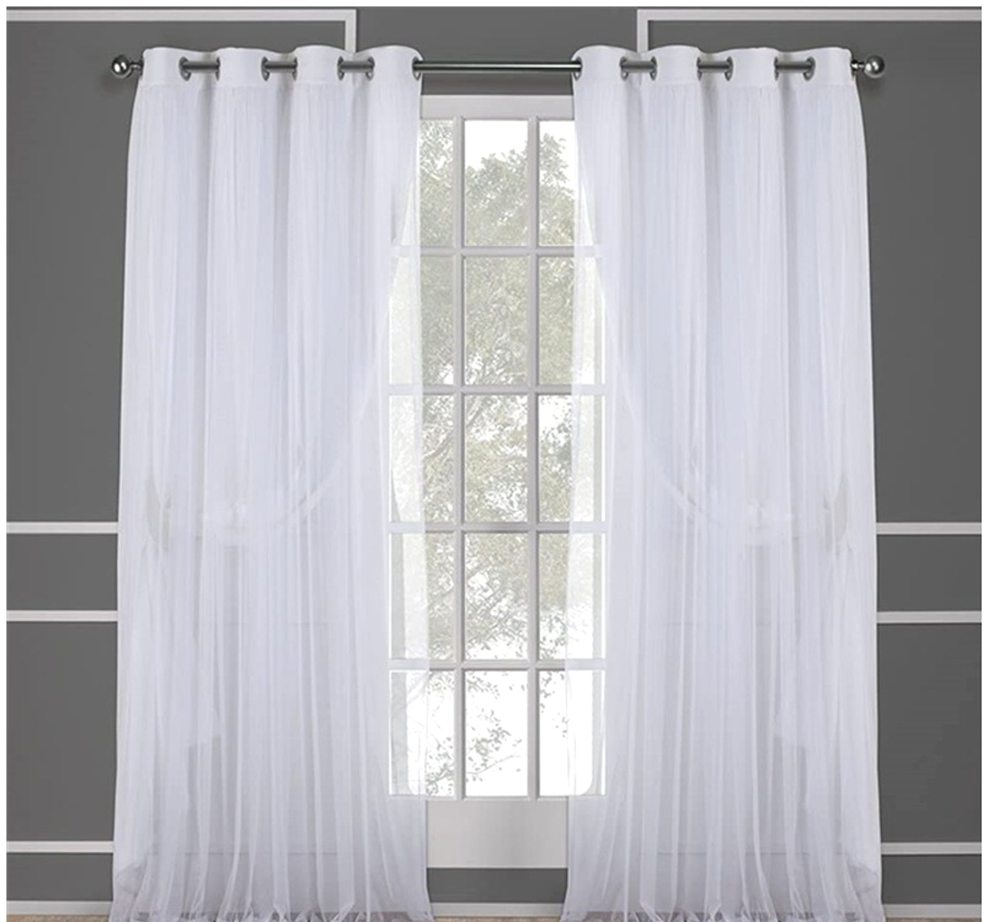 Velura™ – Double Layer Lace-Trim Blackout Curtain - enhanced image 7