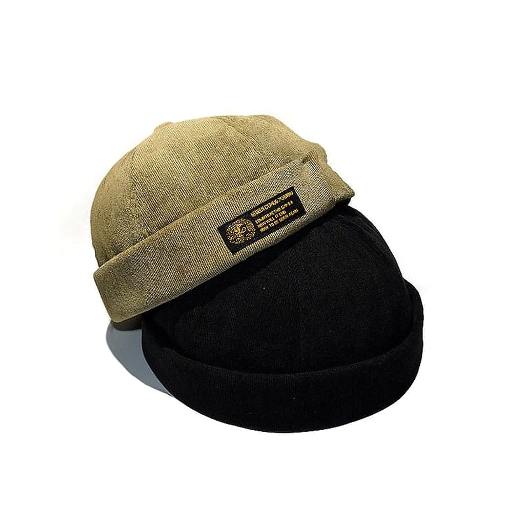 Vintage Docker Cap Brimless Hat - enhanced image 7