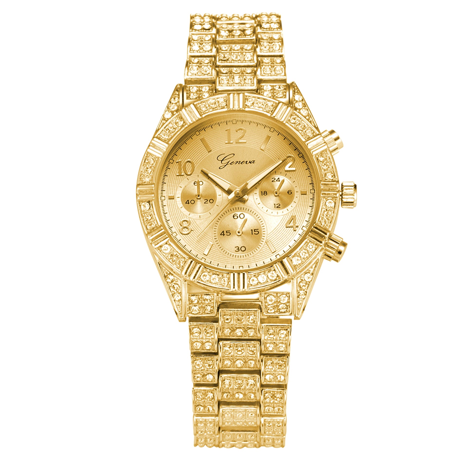 LunaGeneva™ – Rose Gold Crystal Iced-Out Quartz Watch Women - enhanced image 7