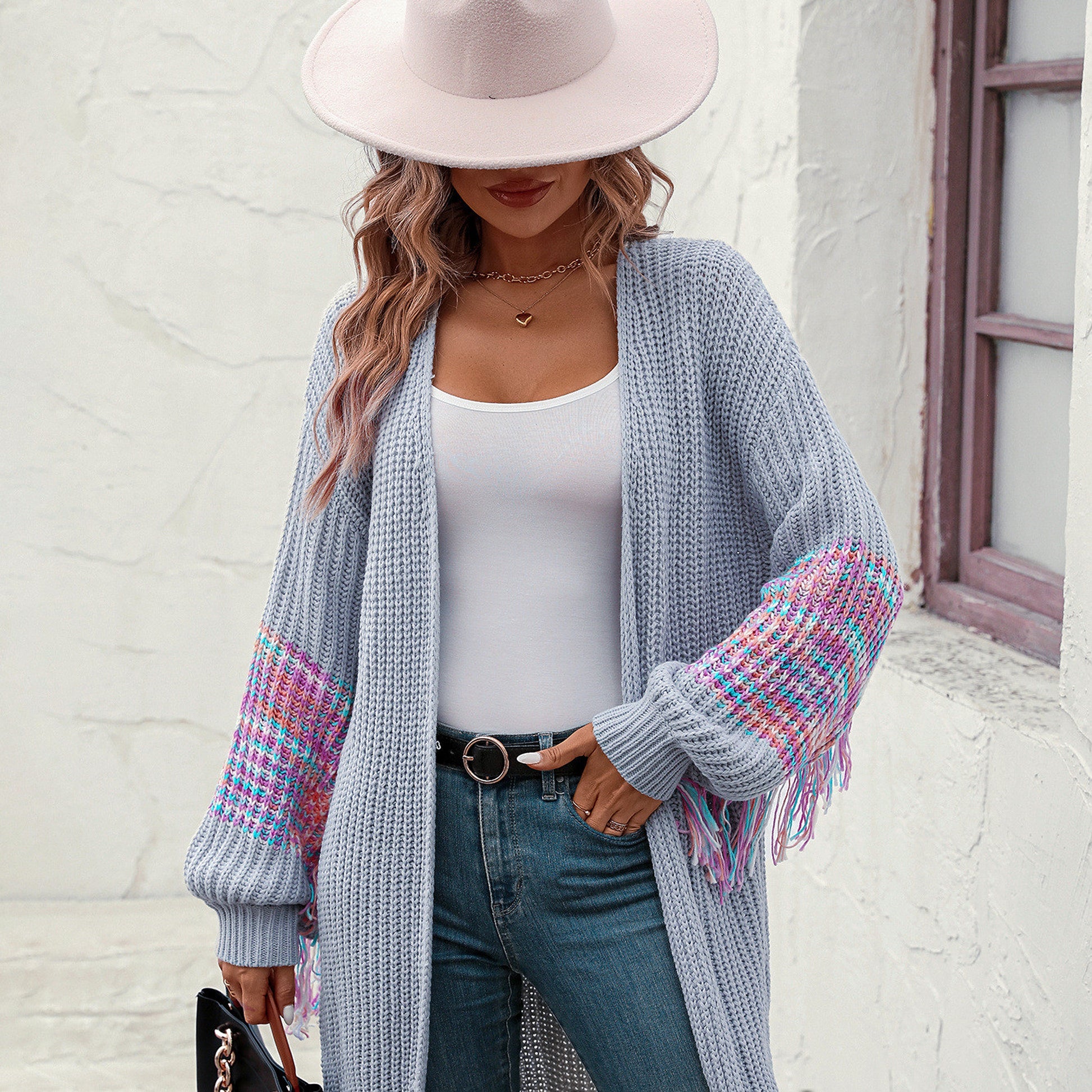 Women's Fashion Casual Tassel Sweater - enhanced image 7