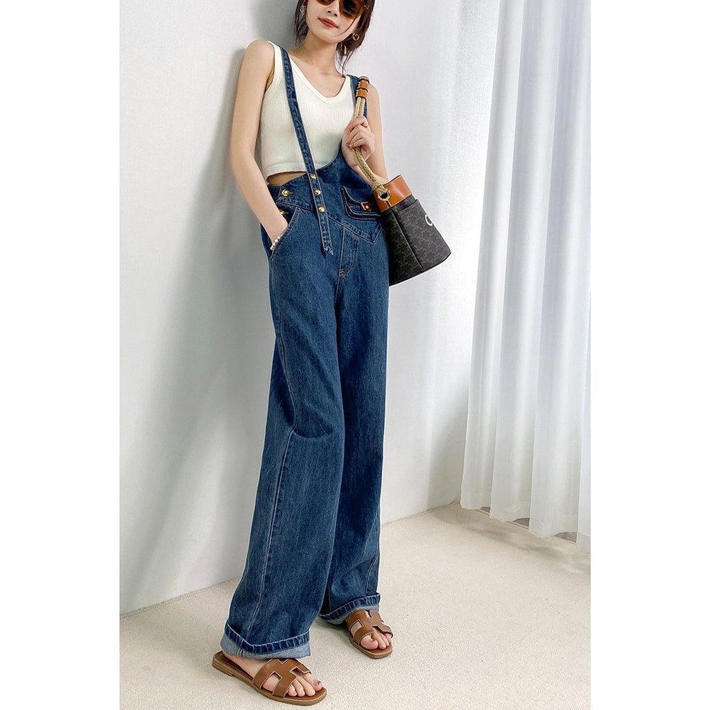 DenimCharm™ – Utility Strap Suspender Jeans - enhanced image 7