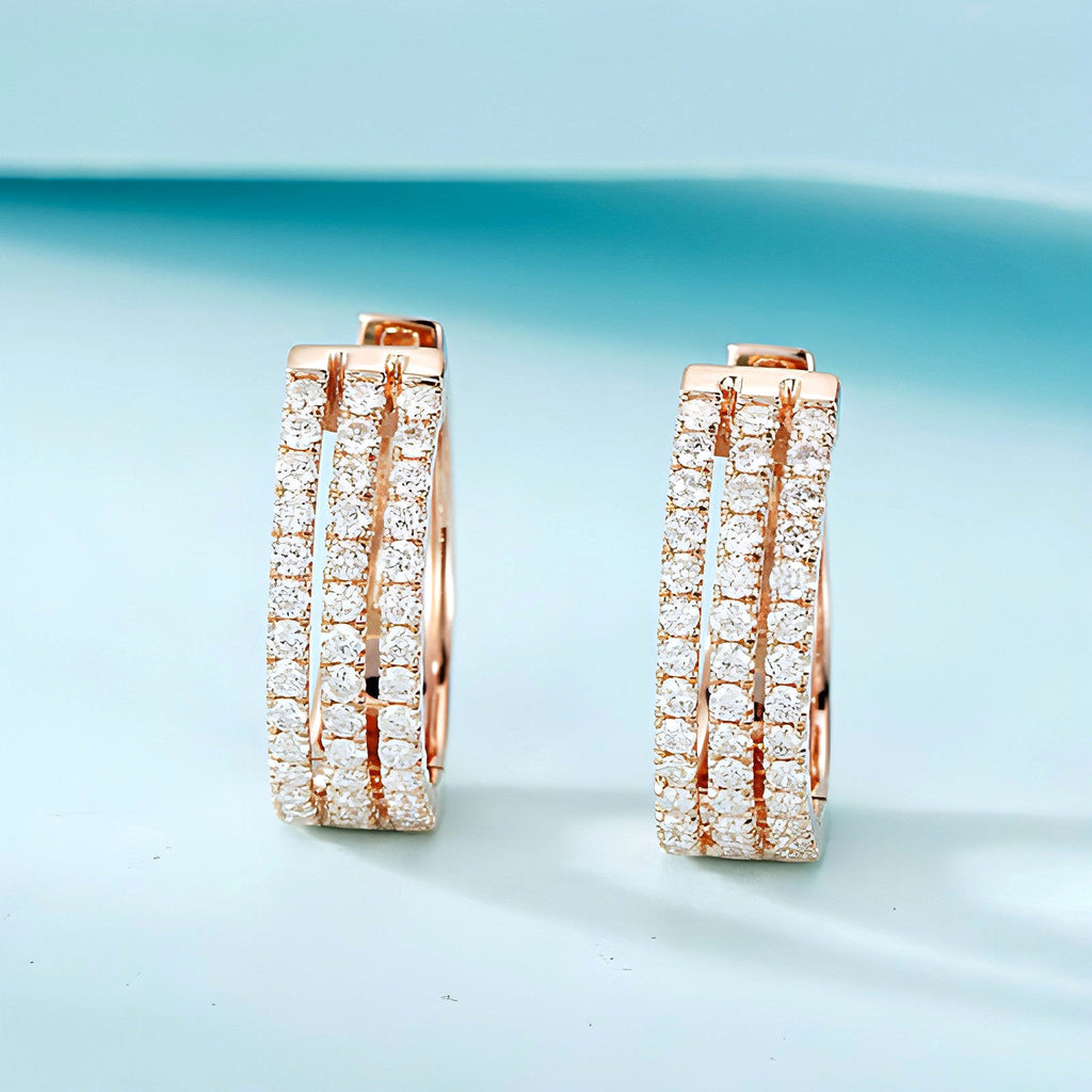Eternal Elegance 18K Diamond Earrings in Platinum - enhanced image 8
