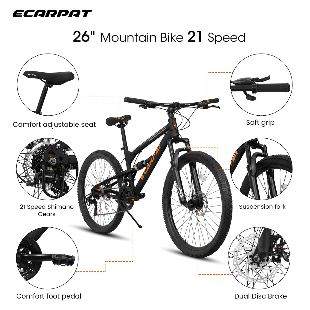TrailMate™ – 26" Steel Frame MTB (21-Speed, Blue) - enhanced image 8