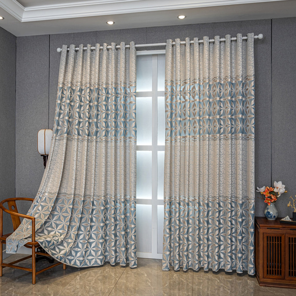 AliciaDrape™ – American Jacquard Curtain in Ice Blue - enhanced image 8