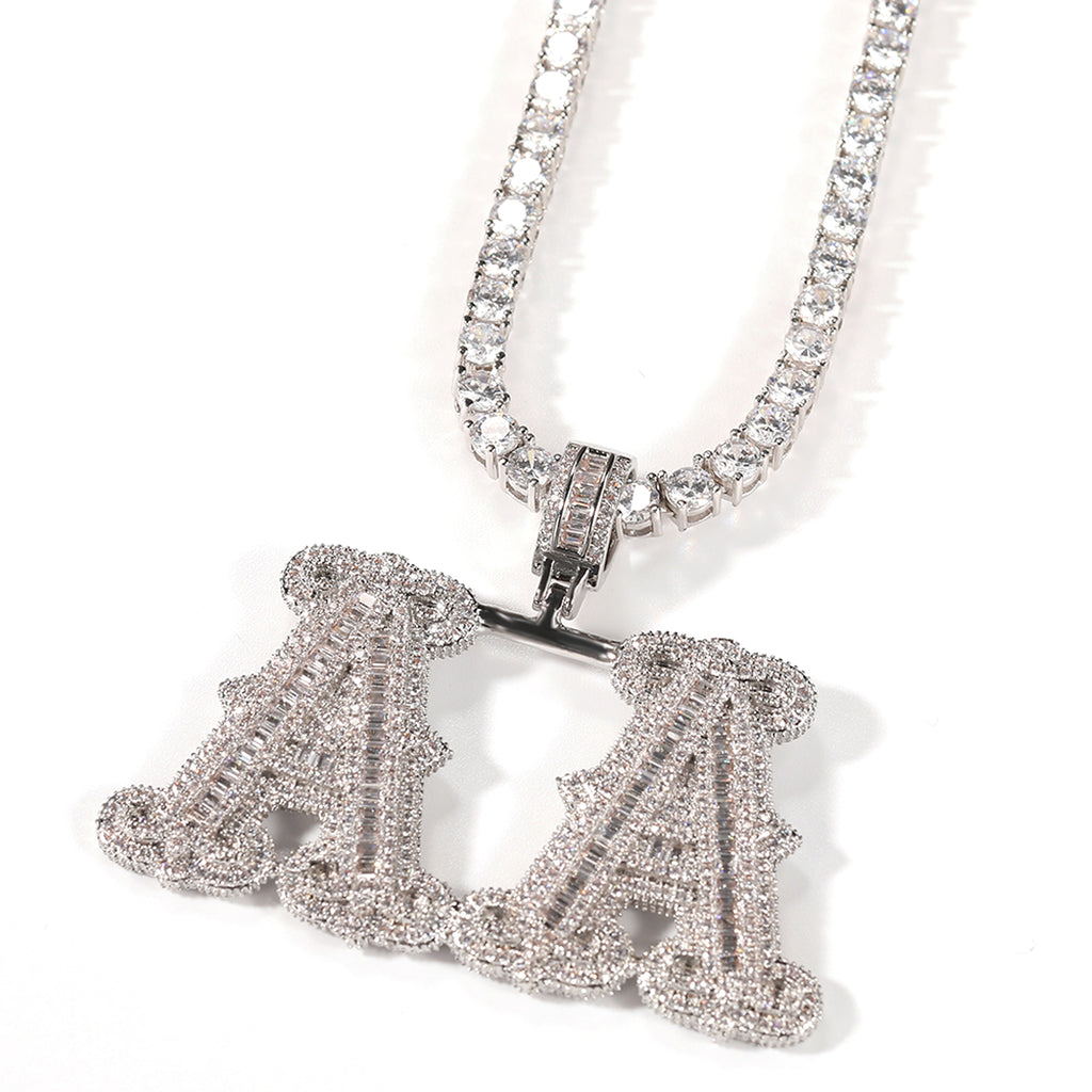 Hip-Hop Iced Out Alphabet Pendant Necklace – Bling Statement Jewelry - enhanced image 8