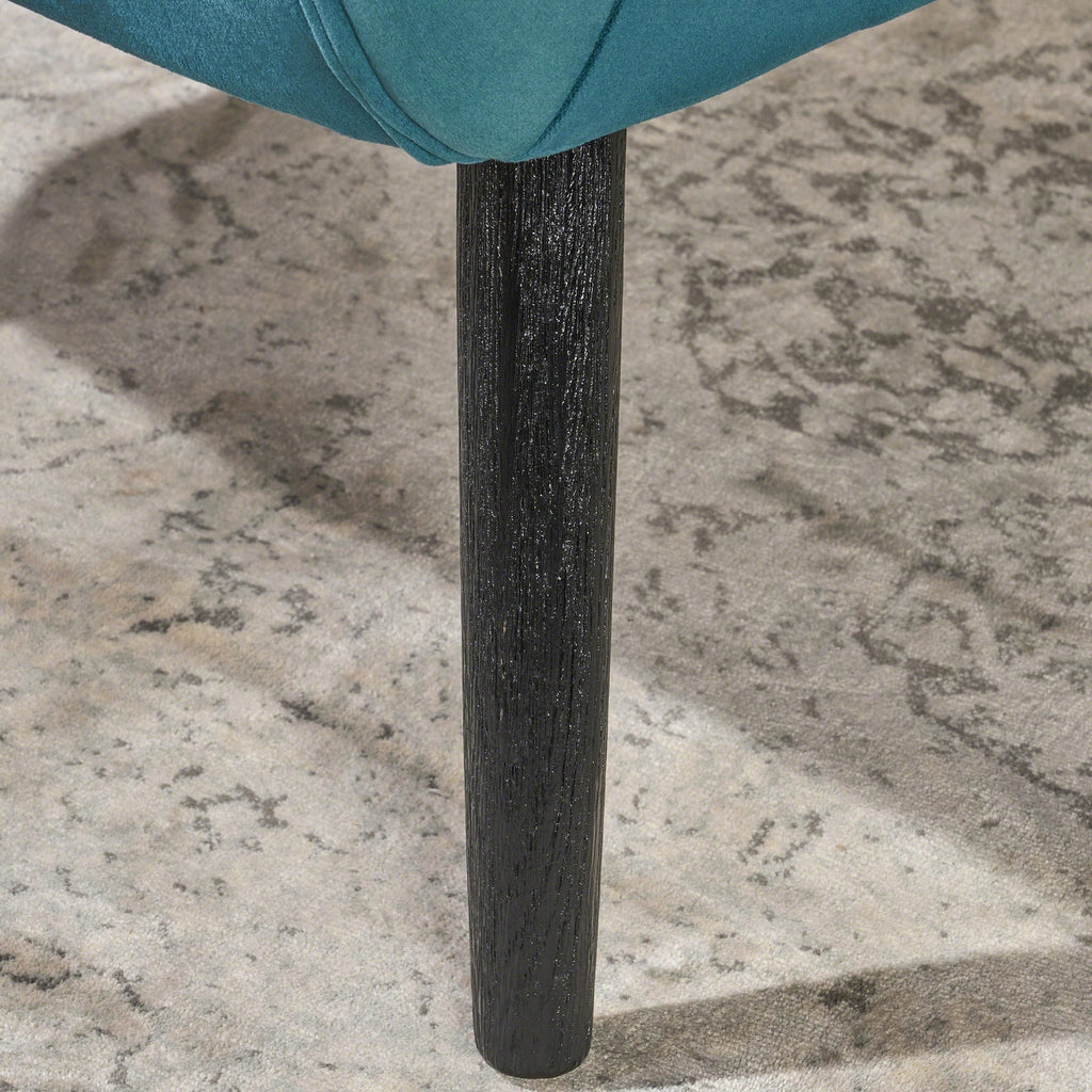 🪑 LuneluX_Home – Velvet Wingback Lounge Chair (Teal) - enhanced image 8