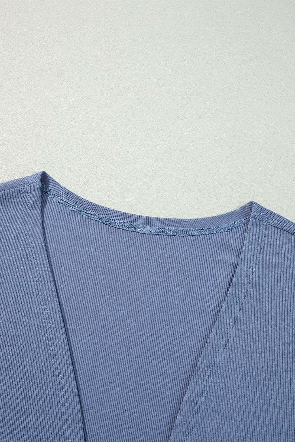Ashleigh Blue Solid Color Rib Knit Open Front Tunic Cardigan - enhanced image 8