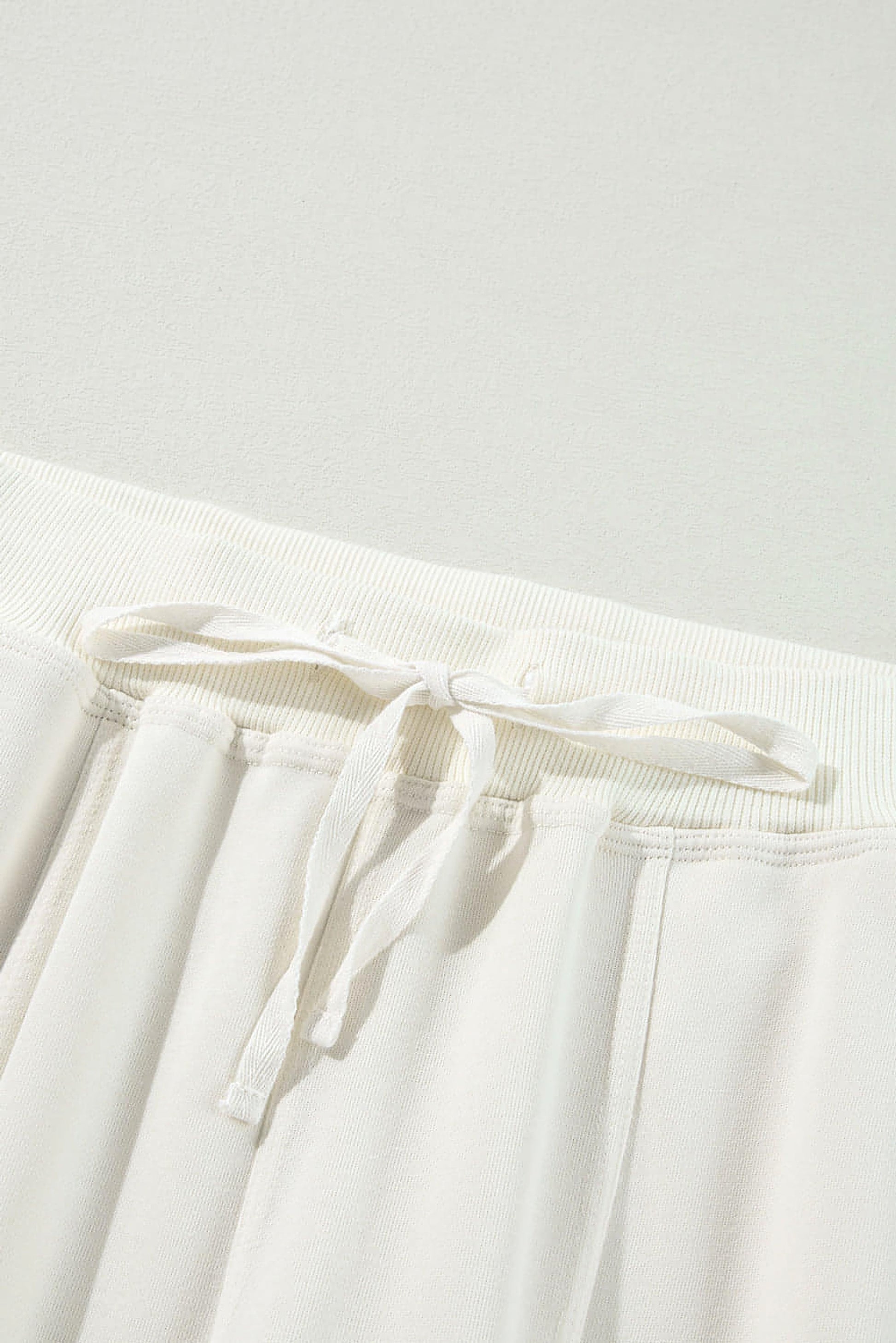 Beige Plain Cargo Pockets High Waist Casual Sweatpants - enhanced image 8