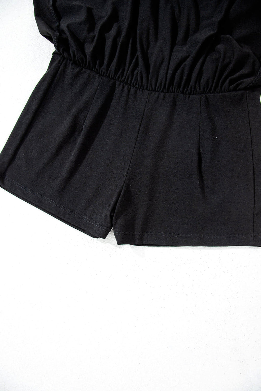 Black Wide Waistband Ruched Skort - enhanced image 8