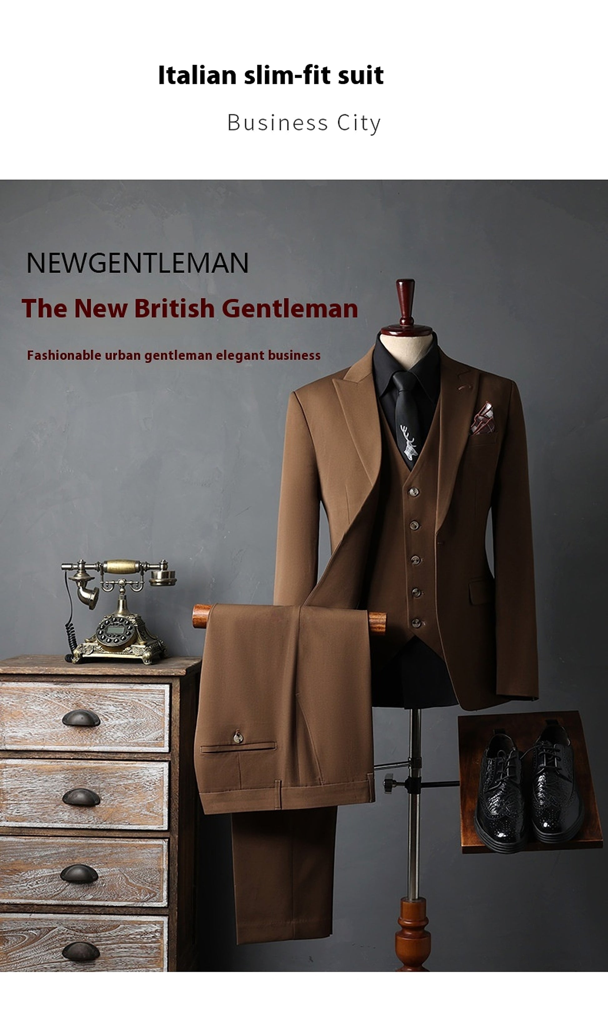 Élyséon™ – Groom’s Classic Wedding Suit Jacket Set - enhanced image 8