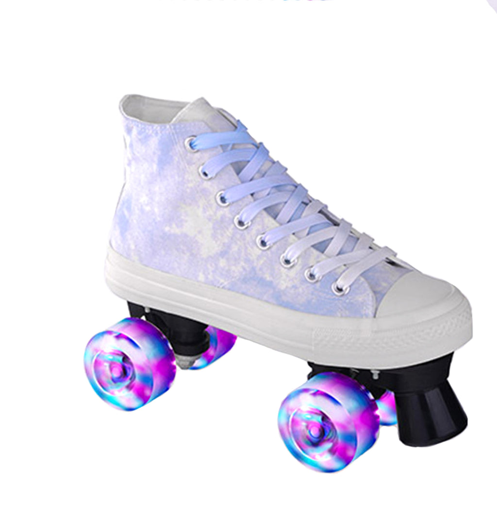 Camouflage Canvas Skates Double Row Four-wheeled Adult - enhanced image 8