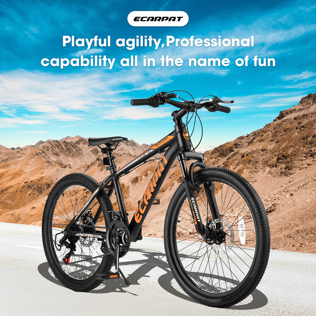 Carpat™ City-Cruizer – 26" Mountain Bike (Black-Orange, Dual Disc, 21-Speed) - enhanced image 8