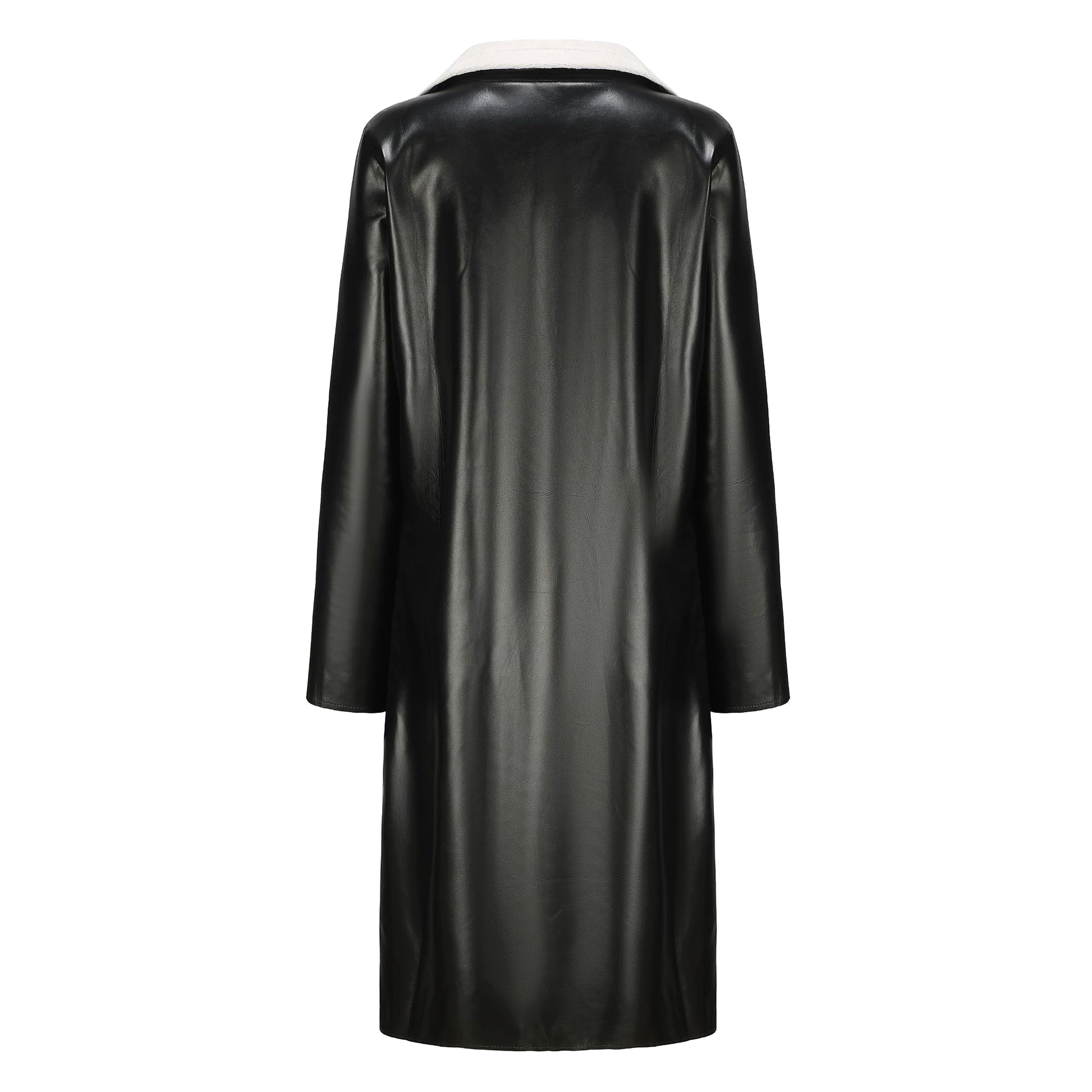 A1. Casual Leather Thickened Loose Fashionable Jacket - enhanced image 8