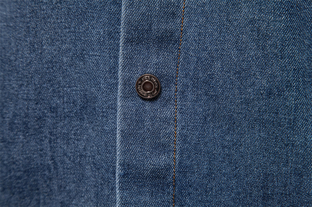 Casual Long Sleeve Washed DressShirt - enhanced image 8
